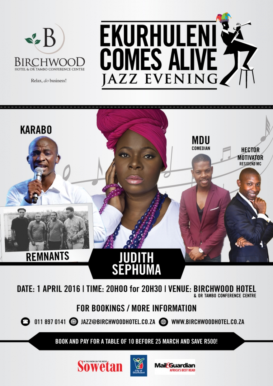 Judith Sephuma and Idols winner Karabo to perform at Birchwood Jazz evening