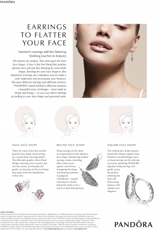 Pandora Jewellery shares tips to choose earrings that flatter your face