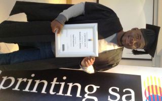 Khuthandzo Carrington Muliwa with certificate in 2017