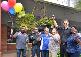 Balloon Popping fun at Springfield Retail Centre’s birthday month!