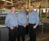 (L-R) Wayne Heathcote (financial director), Deon Bosch (general manager of manufacturing) and Andrew Milne (managing director).