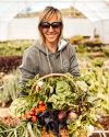 Mhondoro GM Ronel Breytenbach with a basket of fresh produce