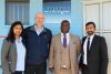 Riya Mothilall(Smiths), Paul Vermaak (Smiths), Lucky Nkosi (Principal Mariannpark) and Ahmed Motala (New Africa)