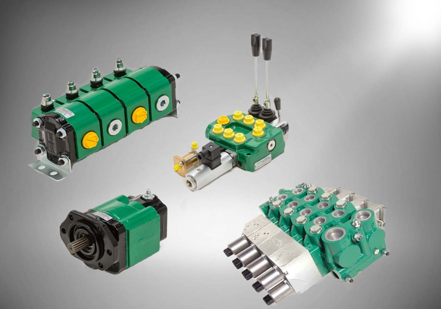 A selection of [hydraulic components] that will now be distributed in sub-Saharan Africa by HAW