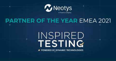 Inspired Testing award EMEA Partner of the Year Award from Neotys 