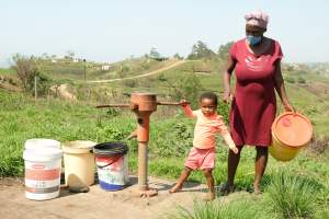 Curriculum based materials are supplied to caregivers in Mtwalume to enable at home learning.  (Same caption as Beiersdorf 2)