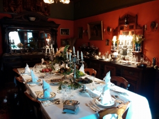 Dining room in the Lindfield Victorian House Museum