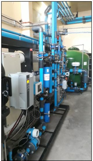 The skid-mounted reverse osmosis system was engineered to meet the requirements of the bottling plant.